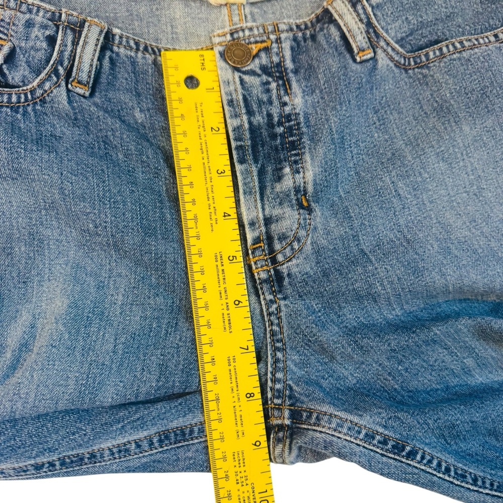 Abercrombie & Fitch Vintage 90's Straight Denim Jeans size 28 Cropped Raw Hem - Picture 5 of 9